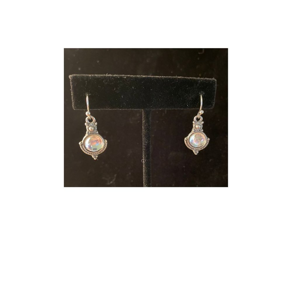 🌟Silver Moonstone Drop Dangle Earrings 1"